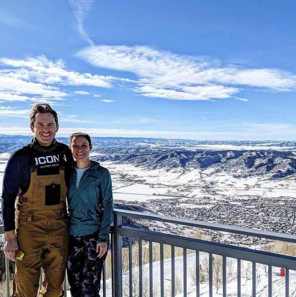 Steamboat, CO - our first grid photo, taken the third time Kristen won Commonology.