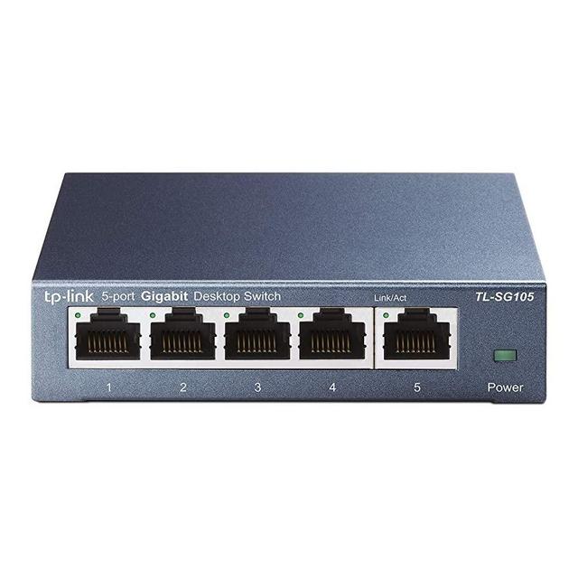 TP-Link 5 Port Gigabit Ethernet Network Switch | Ethernet Splitter | Plug and Play | Fanless | Sturdy Metal w/ Shielded Ports | Traffic Optimization | Unmanaged | Lifetime Protection (TL-SG105)