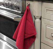 Rachael Ray Multifunctional 2-in-1 Moppine, Ultra Absorbent Kitchen Towel & Heat Resistant Pot Holder, Smoke Blue