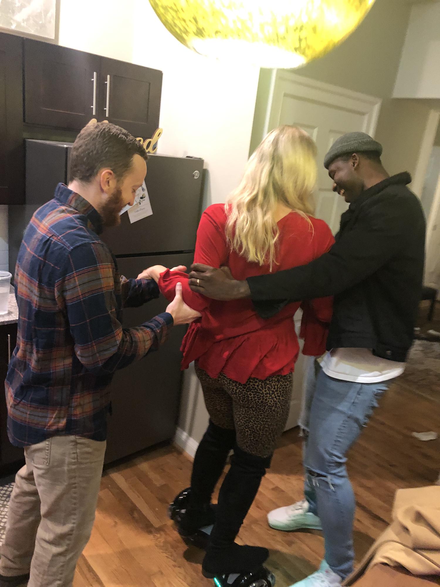 Caroline’s sister, Tay and drew moved to Lancaster for a few months! ...The boys “teaching” Taylor how to hoverboard.
