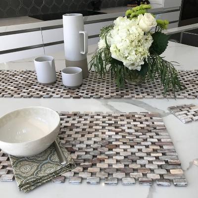 2pk Rosewood Placemats White - Hip-o Modern Living