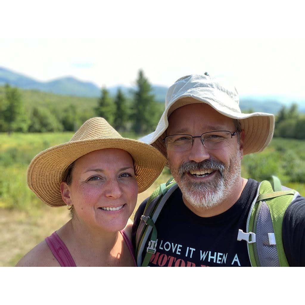 Hiking to find blueberries!