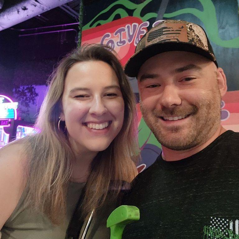 Our first picture together. Mini-golfing at Krazy Golf