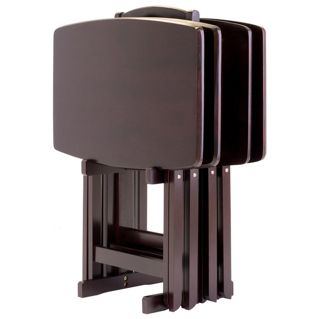 5pc Dylan Oversize Snack Table Set Espresso Brown - Winsome