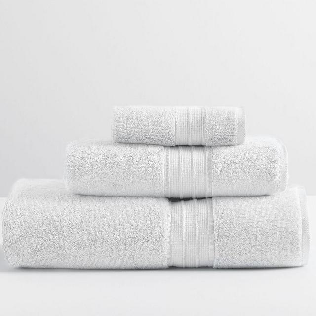 Hydrocotton Organic Bath, Hand, & Washcloth Towels, Set of 3, White