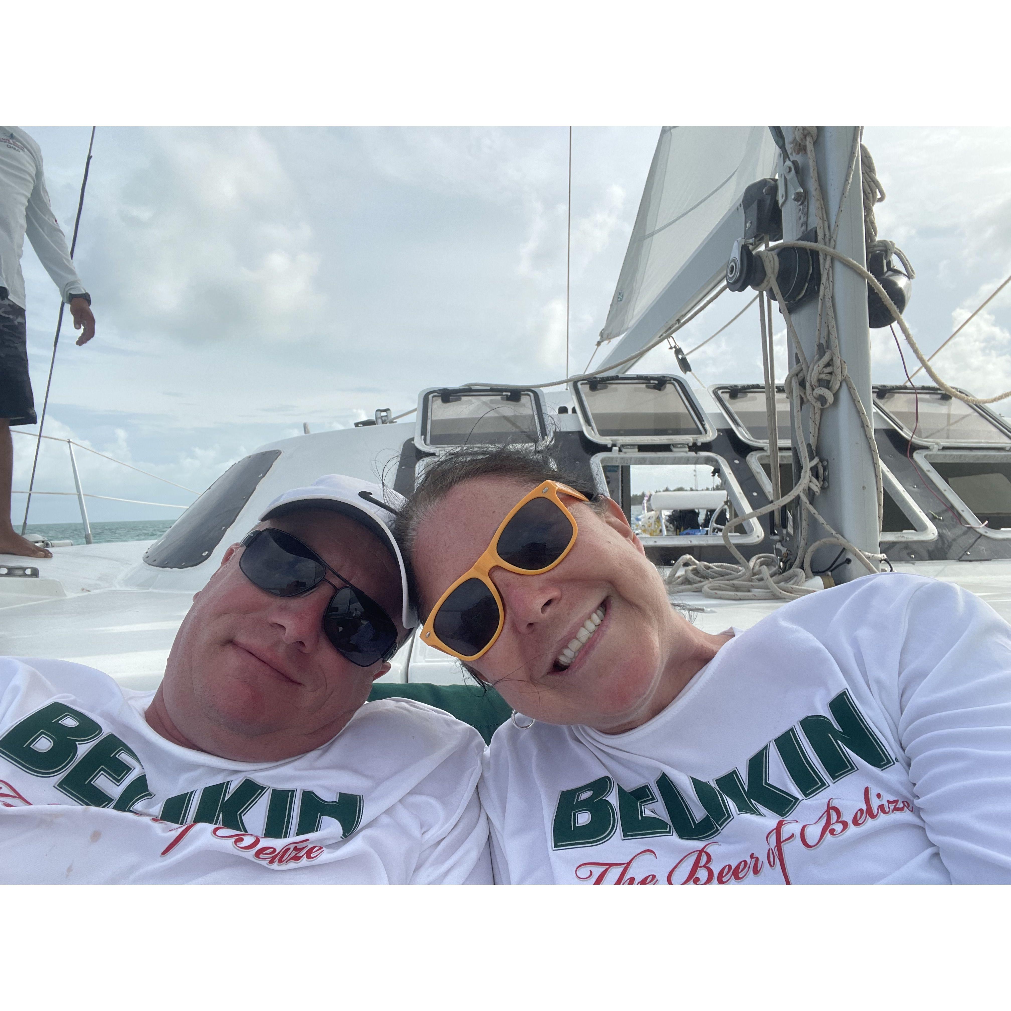 Sailing for Sean's 50th in Belize