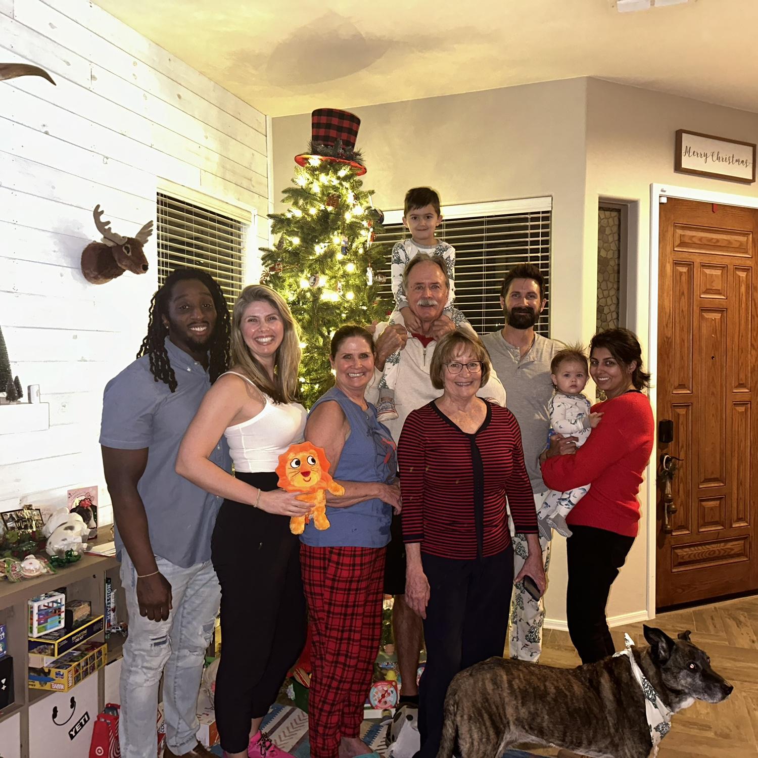 First Christmas family picture with Keelan’s family.❤️