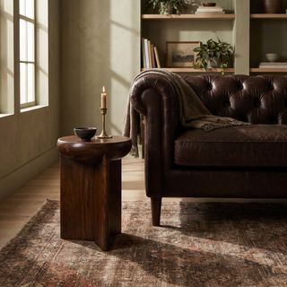 Wyatt Semi-Sphere Mango Wood Accent Table