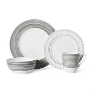 Mikasa Cadence Stone 4 Piece Place Setting, Gray