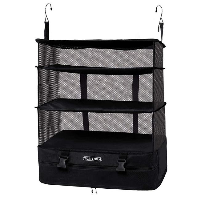 TABITORA Portable Hanging Travel Shelves Bag Packing Cube Organizer Suitcase Storage Large Capacity