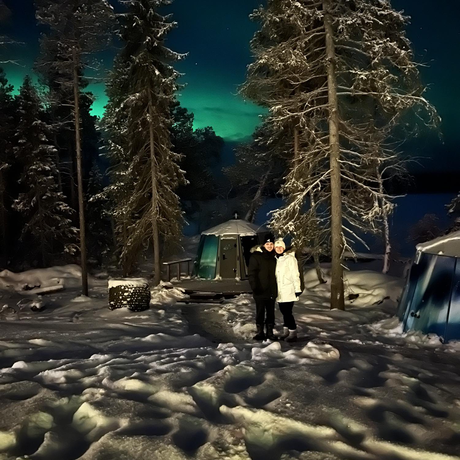 The igloos we stayed at in Finland, December 2023