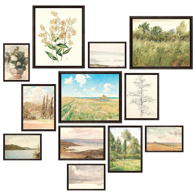 97 Decor Vintage Posters for Room Aesthetic - Vintage Wall Art Prints, French Country Decor, Farmhouse Eclectic Home, Gallery Landscape Art Pictures for Cottagecore Bedroom Kitchen Bathroom (UNFRAMED)