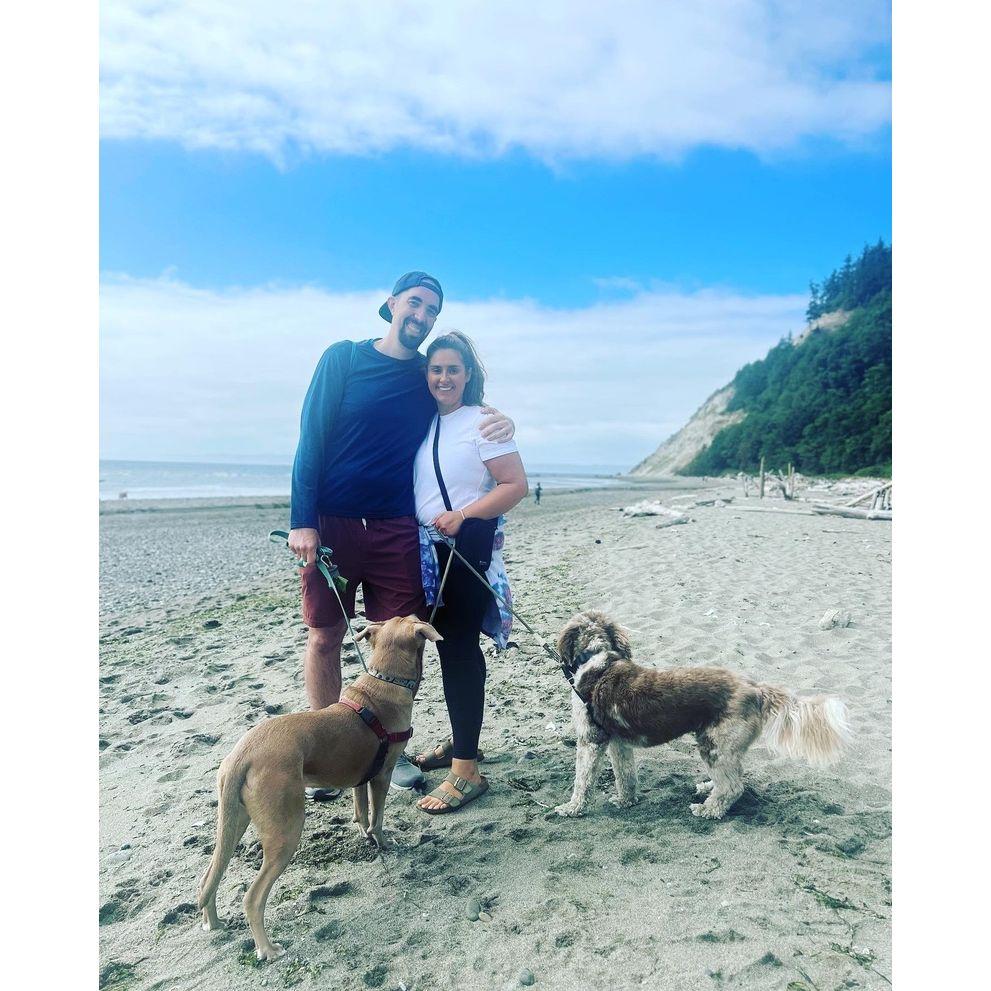 One of our many dog adventures at Dog Beach in Whidbey Island, WA.