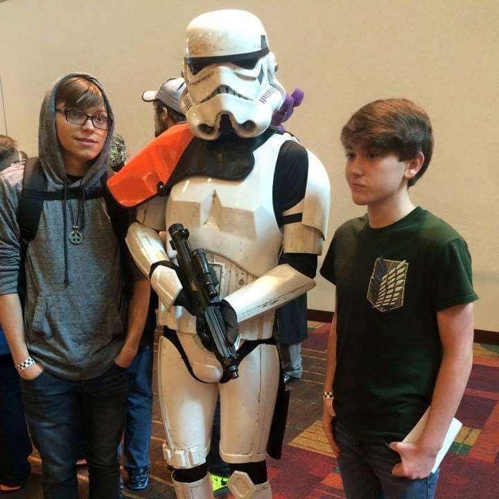 Jeremy, Justin, and the stormtrooper
