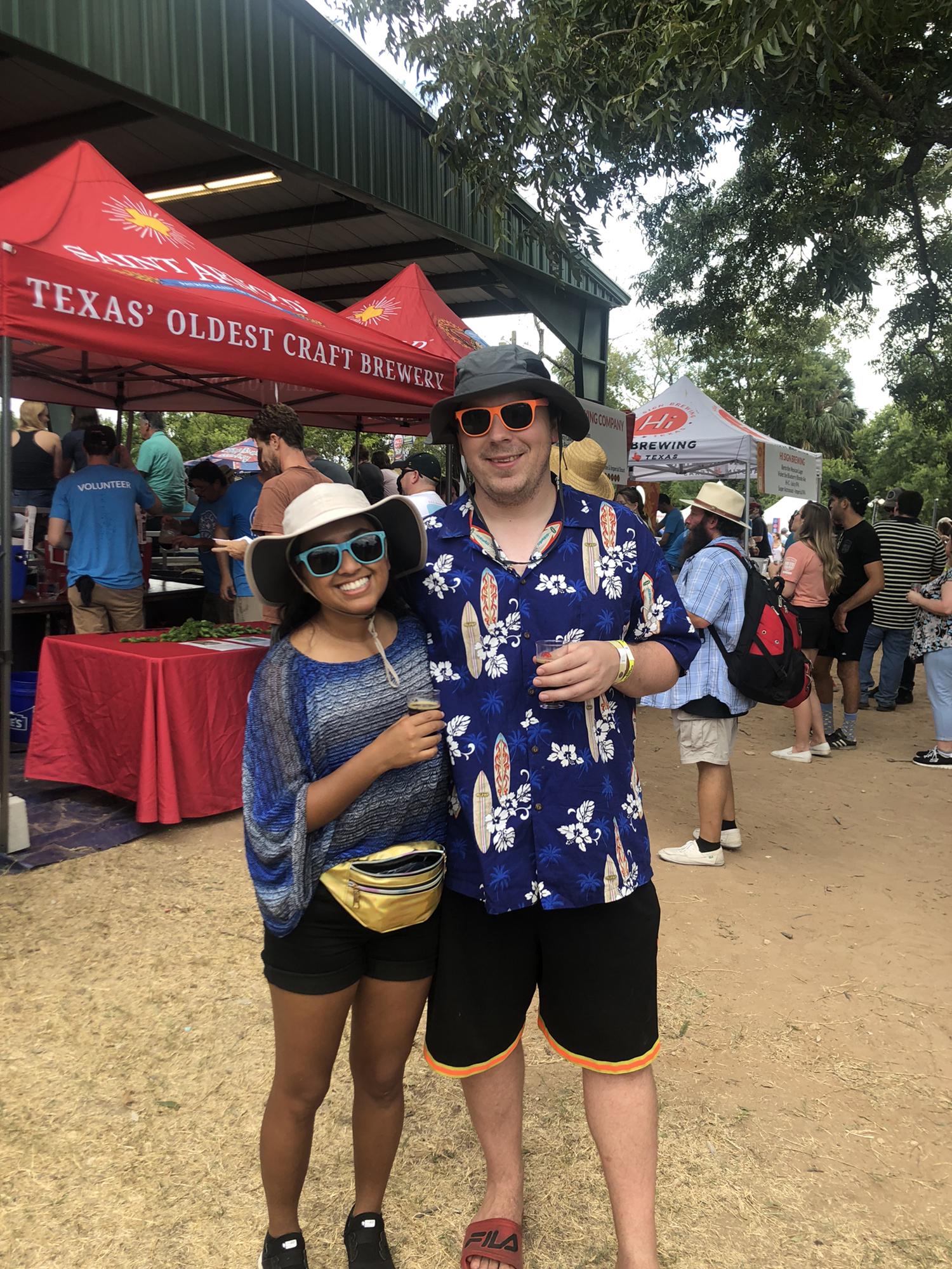 Enjoying ourselves at the Austin Beer Festival (picture courtesy of Brie)