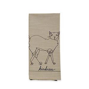 ED Ellen DeGeneres Cat Flat Woven Kitchen Towel in Natural