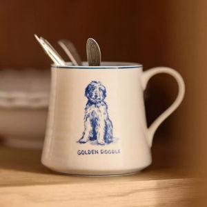 Molly Hatch Stoneware Dog Mug- Golden Doodle