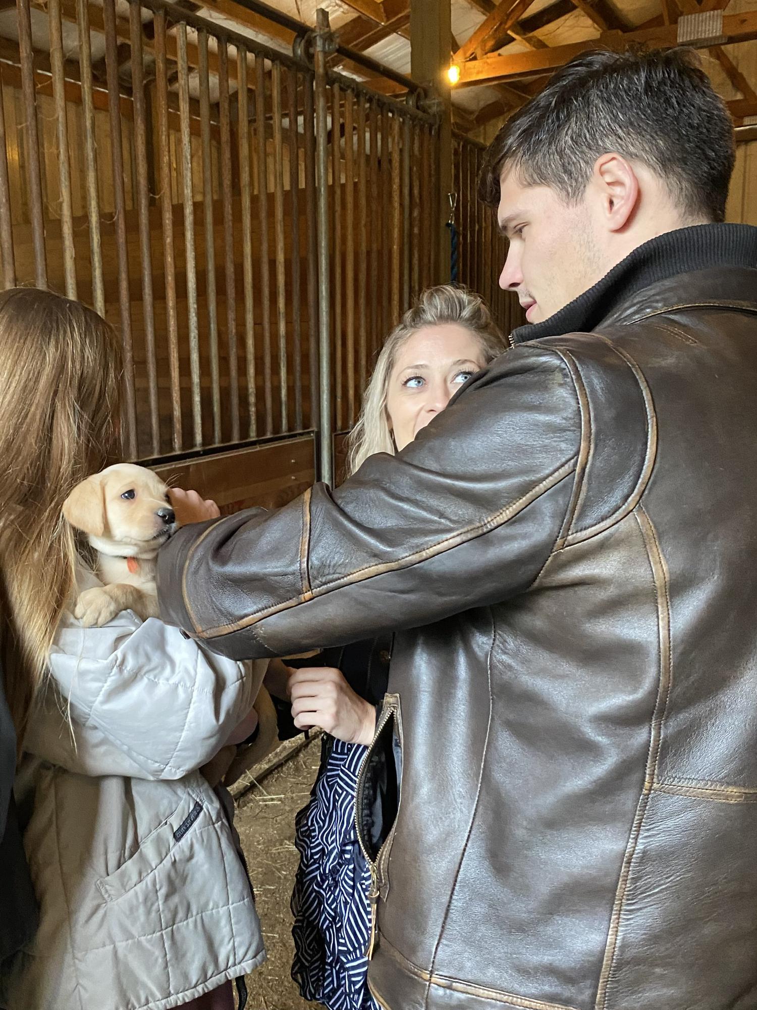 Valentine’s Day puppy love. This day Tanna’s siblings went to see the puppy her sister family would be taking home as their own.