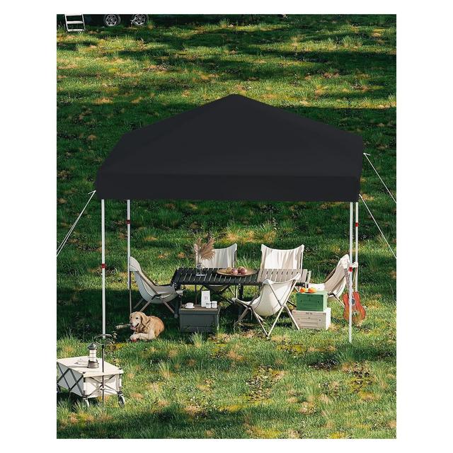 10x10 Instant Pop-Up Canopy - 1-Min One-Button Setup, UV Protection, Heavy Duty, Portable w/Roller Bag, Adjustable Height, Includes Sandbags & Stakes