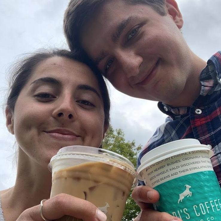 Sipping coffee in Concordia Park (which would turn out to be a pretty important location to us) ! Our first date in STL :) - May 2021