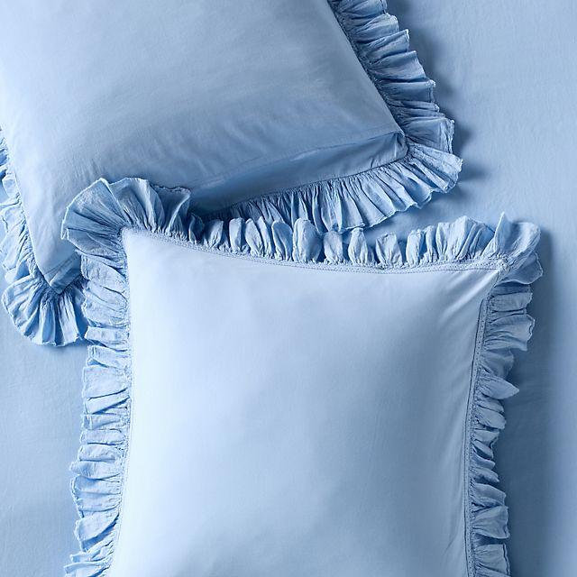Organic Cotton Spa Sateen Ruffled Euro Sham