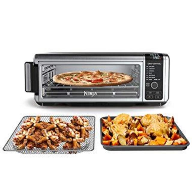 Ninja Foodi Digital, Toaster, Air Fryer, with Flip-Away for Storage Multi-Purpose Counter-top Convection Oven (SP101), 19.7” W x 7.5”H x 15.1”D, Stainless Steel/Black