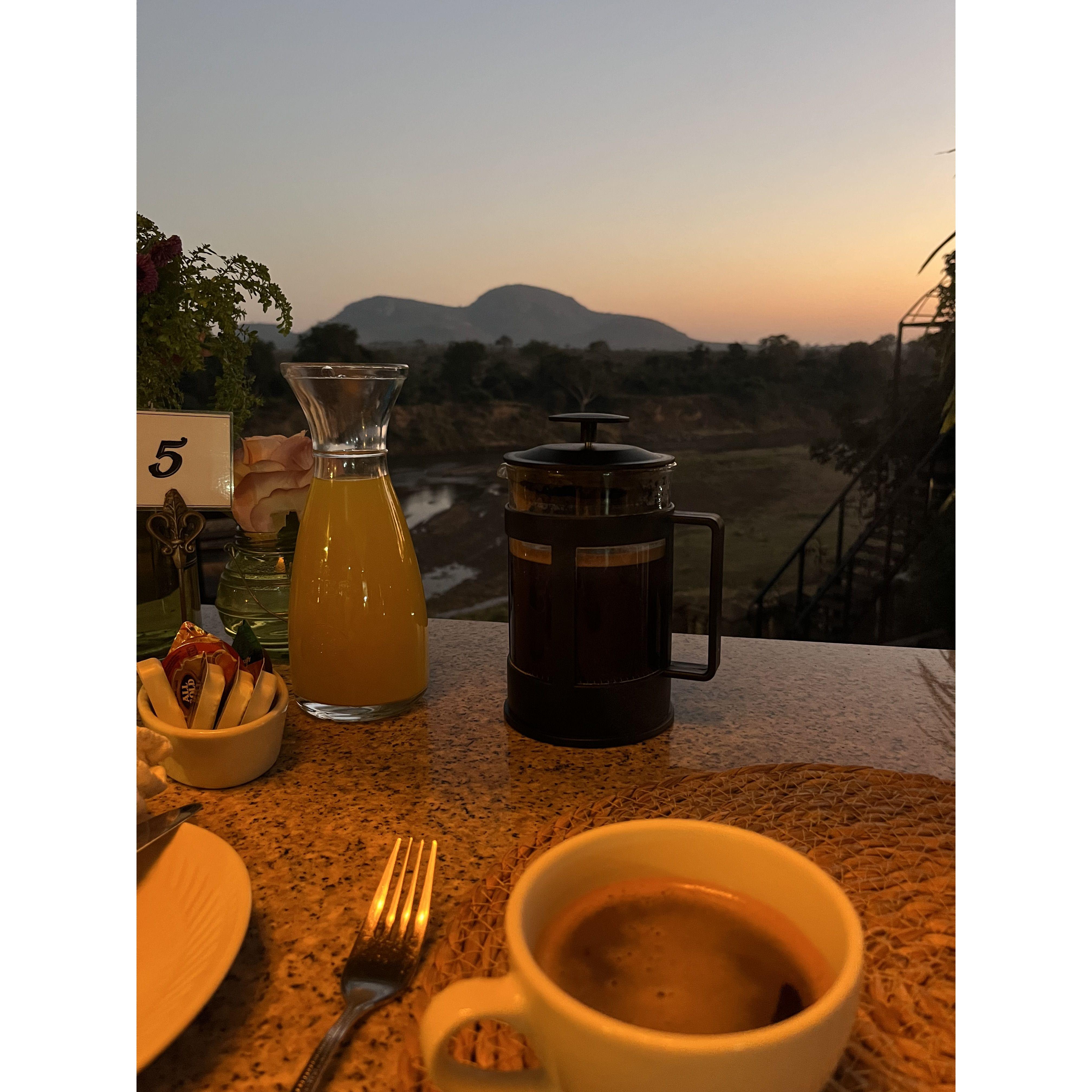 View from our Bed & Breakfast before heading out for the day - Kruger National Park, May 2024