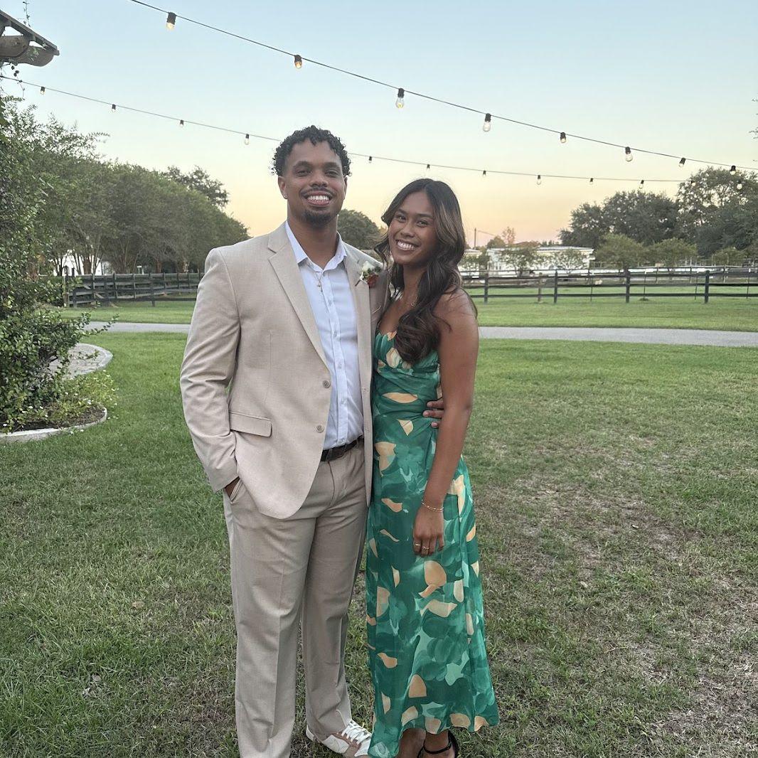 Brenen and Alexia at the Broussard wedding! Shoutout Brennon and Elise :)