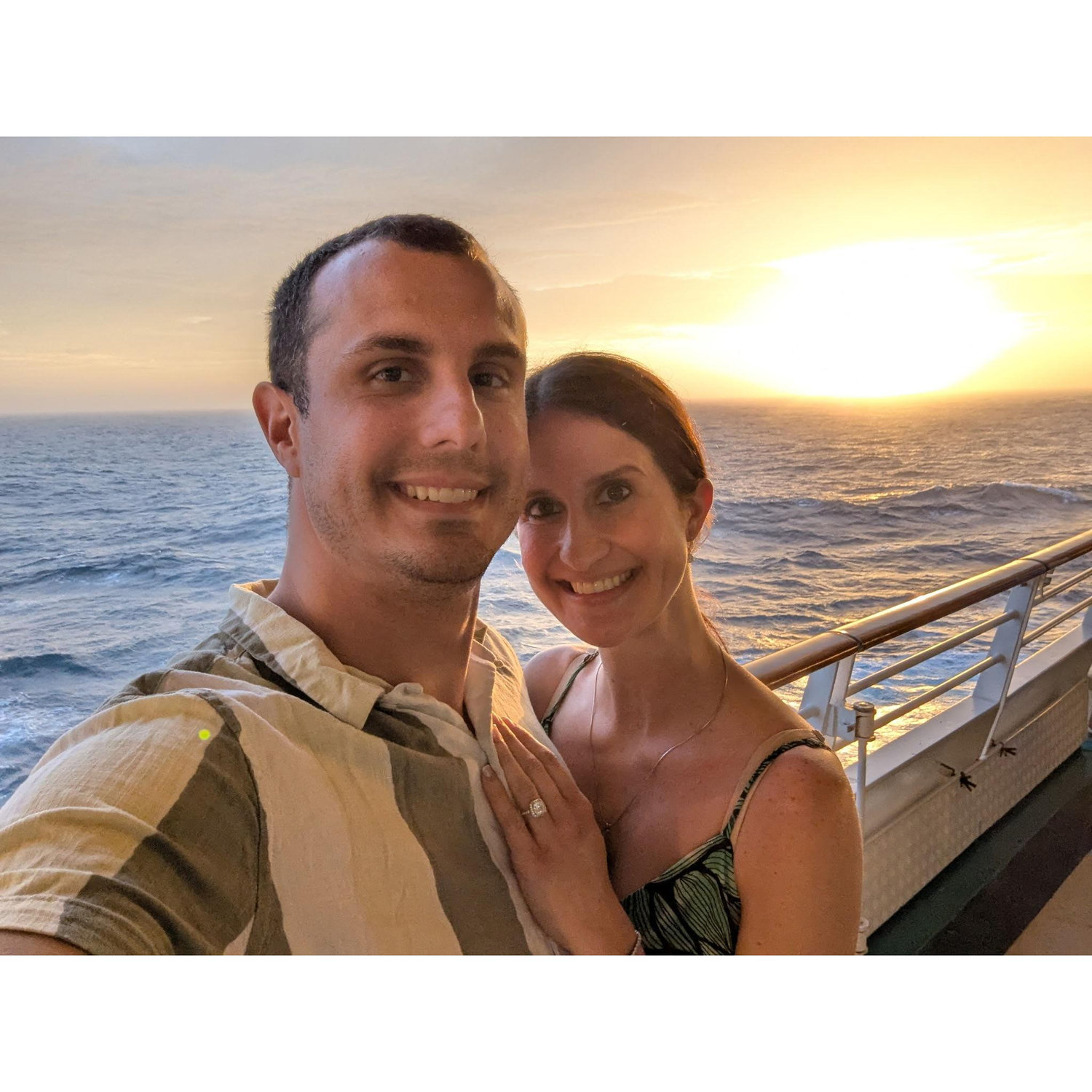 We celebrated Mike’s birthday and our engagement on a cruise to Bermuda