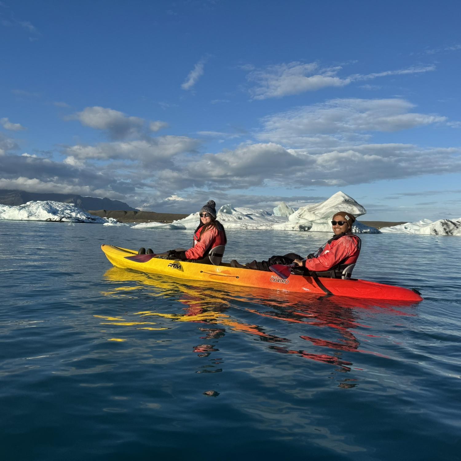 Canoeing in a glacier... clearly Edward's idea... an incredible once in a lifetime experience.