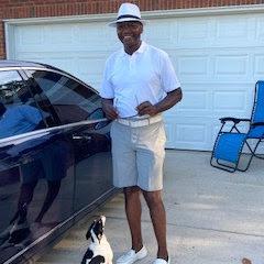 Going to play 18 holes (with Deuces asking for a ride)