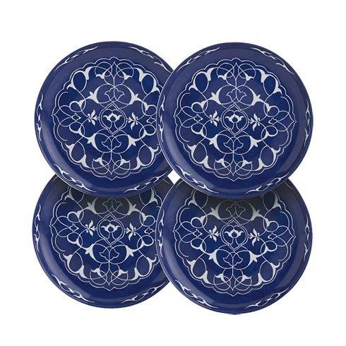 Mottahedeh ~ Alhambra ~ Oriental Blue Canapes, Set Of Four