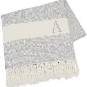 Personalized Grey Turkish 50" x 60" Throw