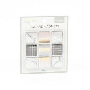 UBrands - 9ct Square Magnets Gold Foil & Marble - Locker Style