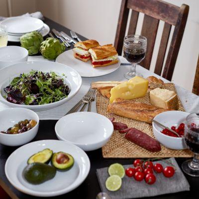 Euro Ceramica White Essential 16 Piece Dinnerware Set