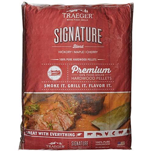 Traeger Grills PEL331 Signature Blend 100% All-Natural Hardwood Pellets - Grill, Smoke, Bake, Roast, Braise, and BBQ (20 lb. Bag)