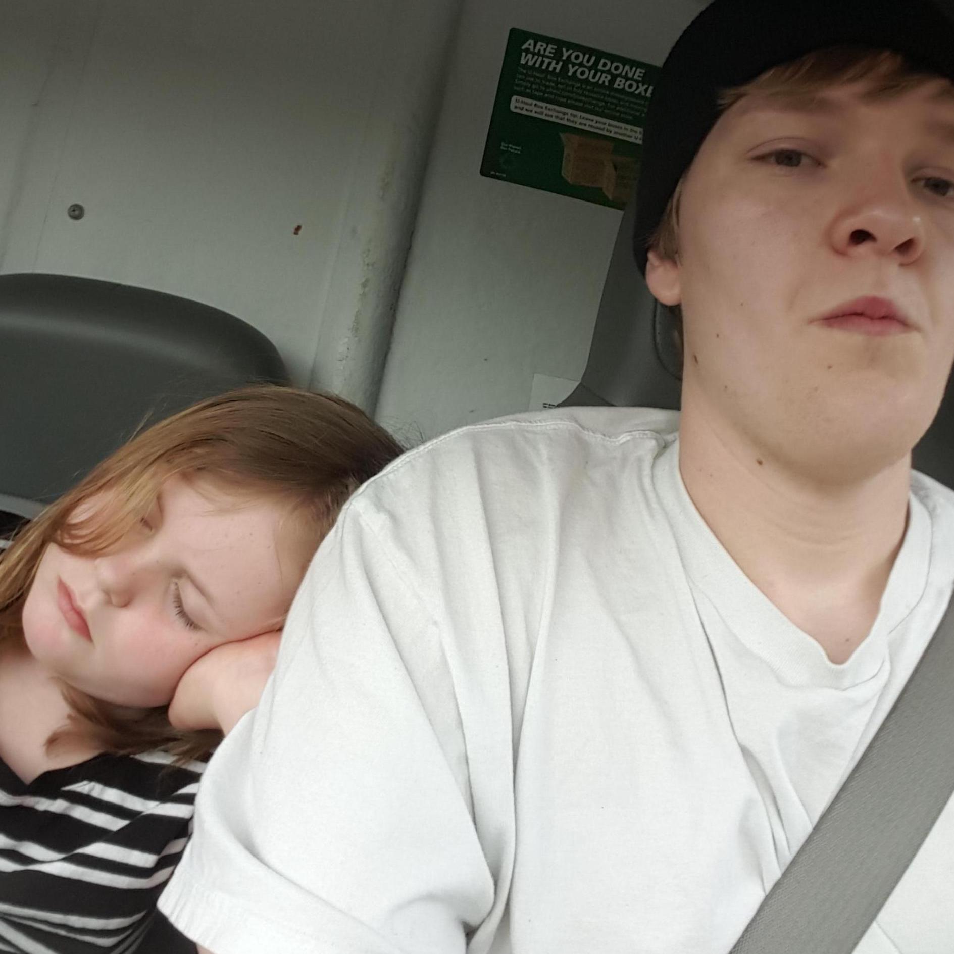 When Jenn finally did move to Oregon Lily slept the whole way in the rental truck!