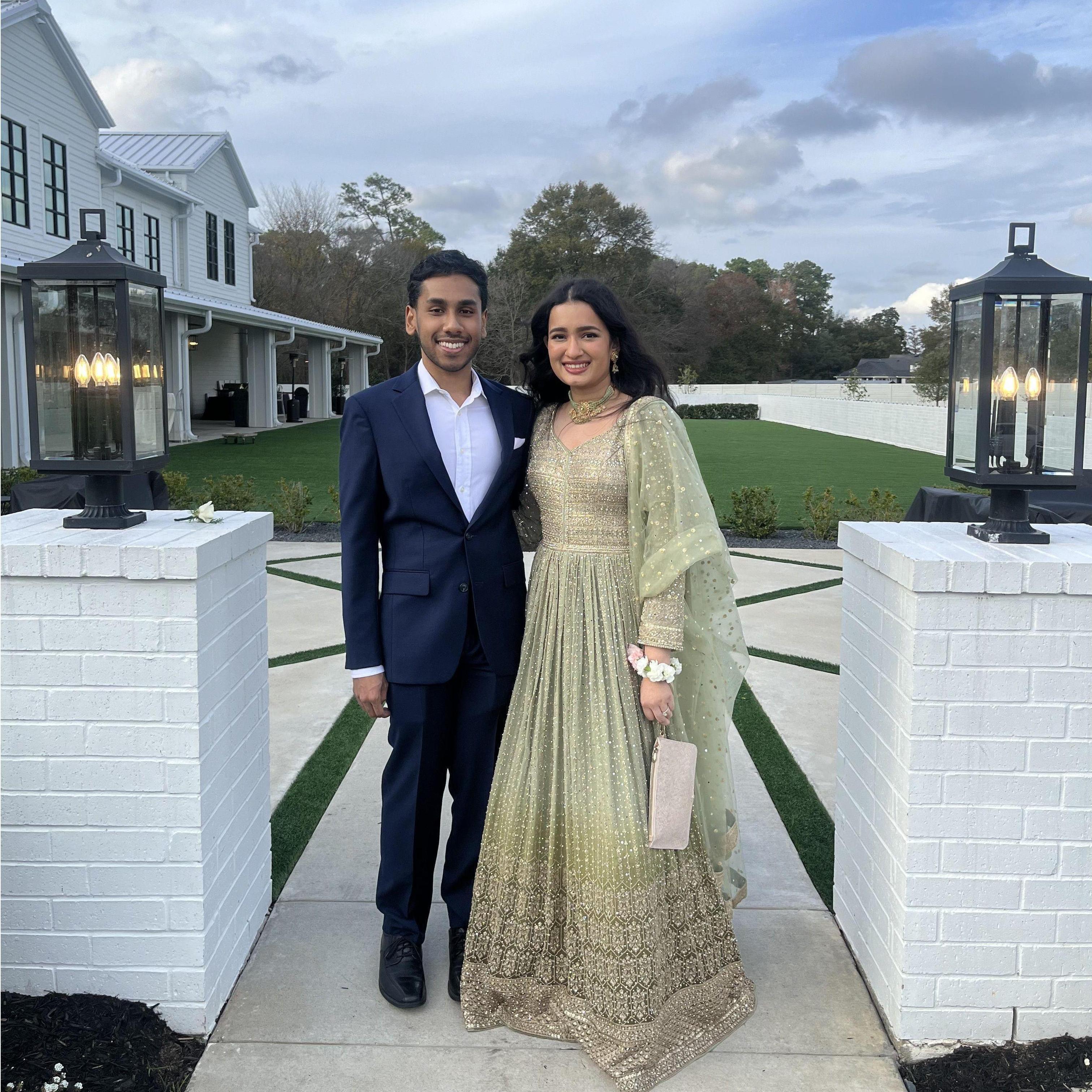 Our first time being wedding guests as a couple!