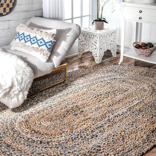 Hand Braided Eliz Jute Oval Area Rug