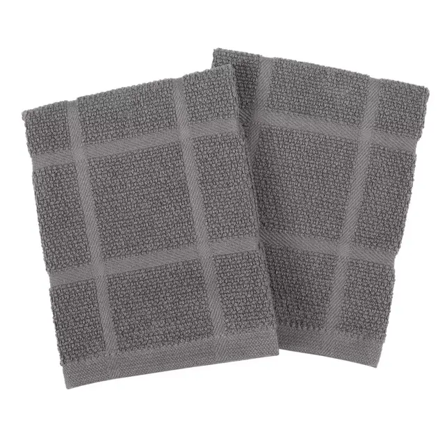 Our Table™ Everyday Solid Dish Cloths in Grey (Set of 2)