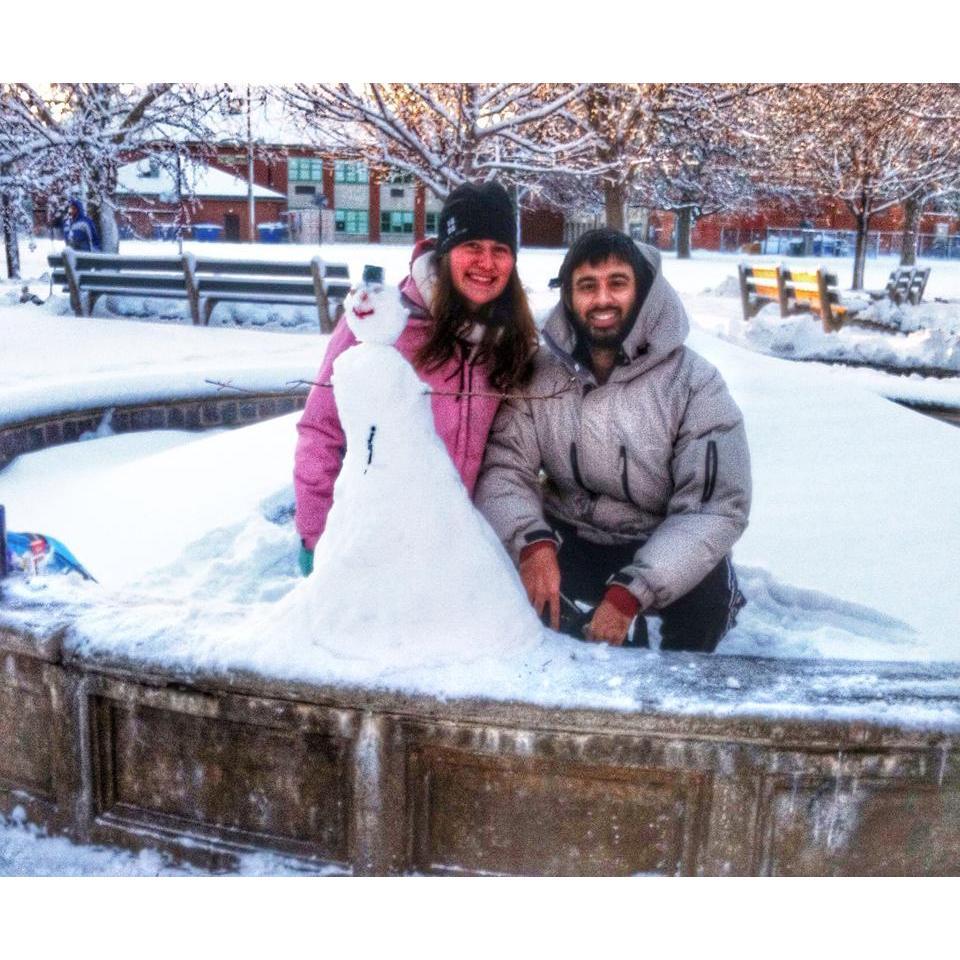 When Alex made Zubair build his first snowperson