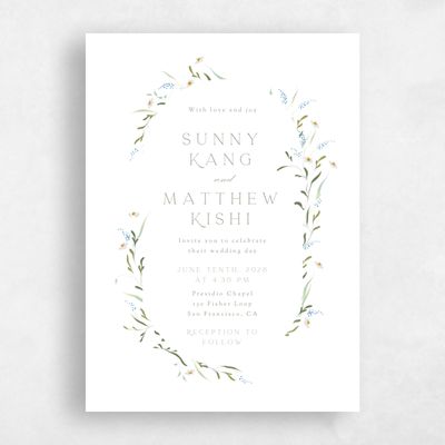 White Wedding Invitation - Pero Classic