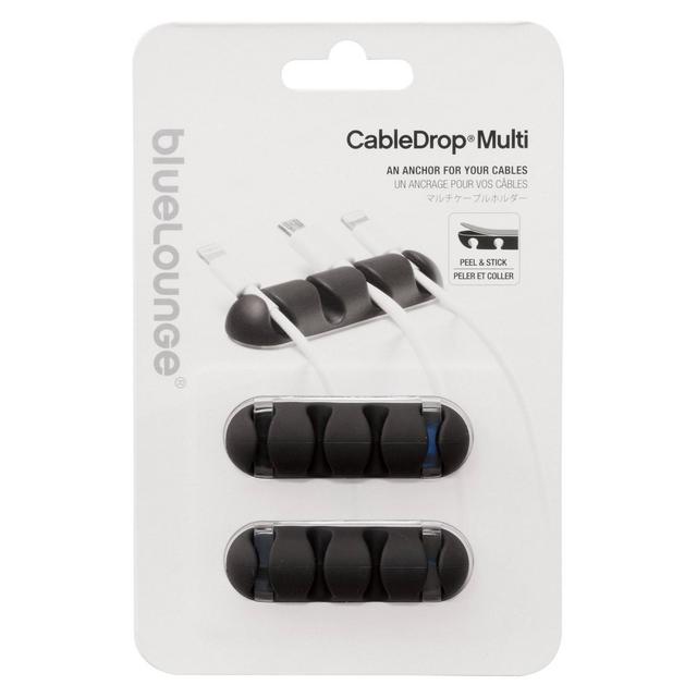 2pk CableDrop Multi Cable Router Black - BlueLounge