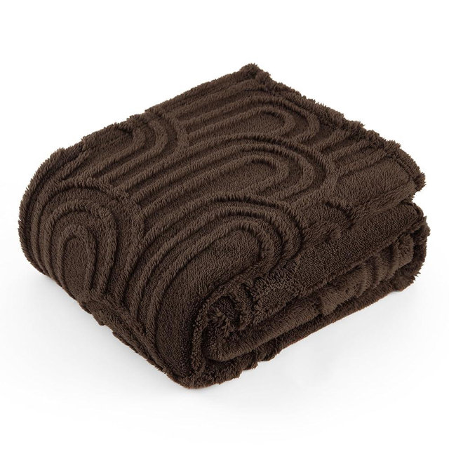 Bedsure Throw Blanket for Couch - Super Soft Cozy Blankets for Women, Cute Small Blanket for Girls, Fondue Fudge，50x60 Inches