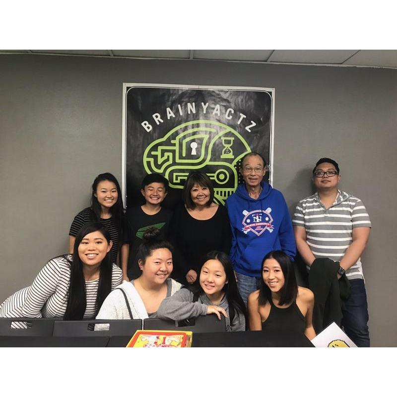 Alyssa, Brayden, Karen, Kenny (aka Gree-pa), Jan, Kalia, Gennesey, Karynna, and Melia after doing an escape room together