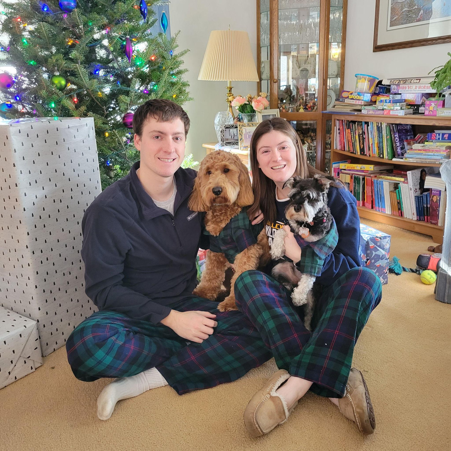 Stevie and Stella's first Christmas! This was also the first Christmas that Madeline and Jordan spent together.