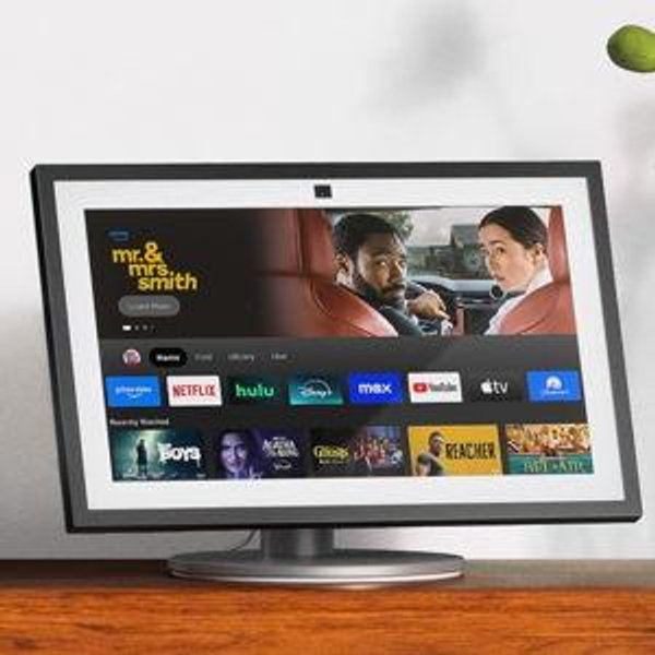 Amazon Echo Show 15, an Alexa device (newest model), Full HD 15.6" kitchen hub for home organization, with built-in Fire TV
