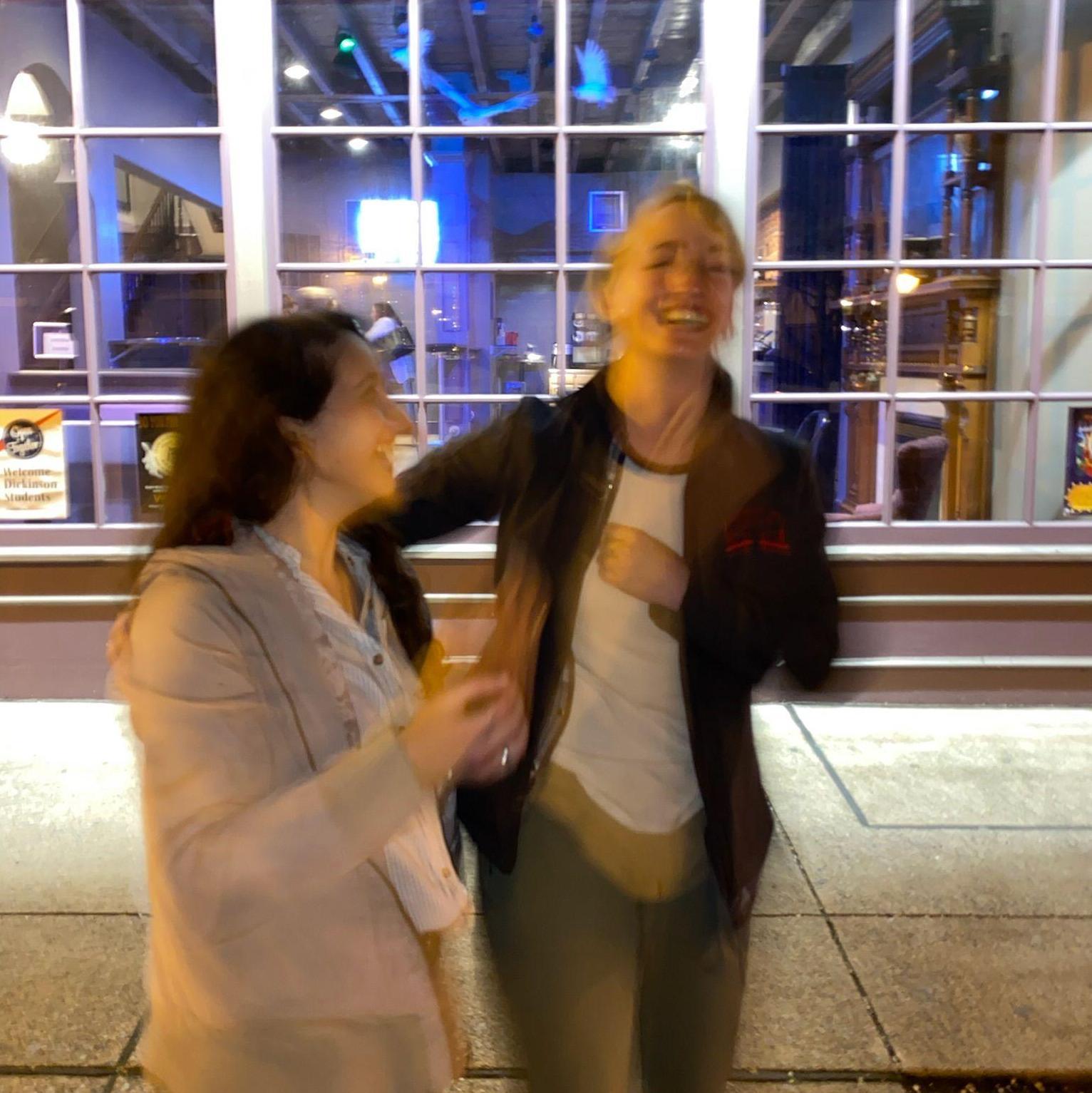 Night out on the town when Gracie visited Jess at Dickinson College