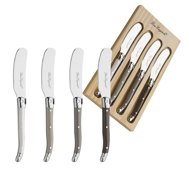 Lou Laguiole Tradition Wooden Set 4 Mixed Spreaders