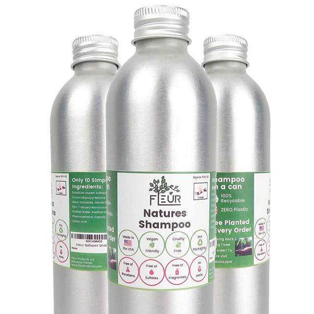 All Natural Eco Friendly Shampoo for Men, Women, & Kids - Sulfate Free, Vegan Friendly, Daily Shampoo - 8.0 oz